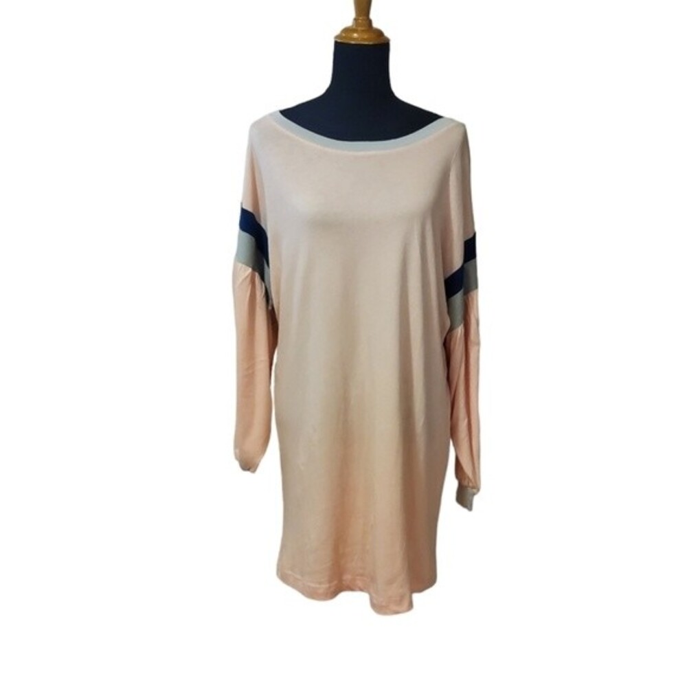 Current Elliott Colorblock Long Sleeve Knit Tee Dress Size M New